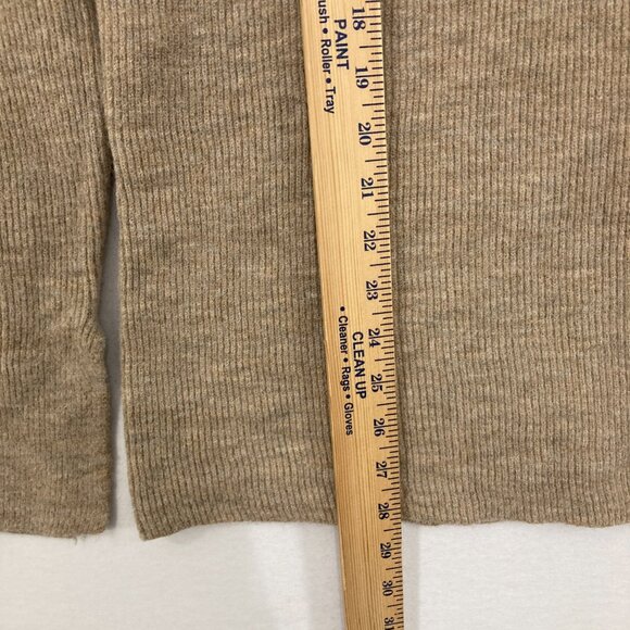New Easel Medium Light Brown Turtle Neck Cozy Long Sleeve Neutral Sweater - Picture 6 of 11